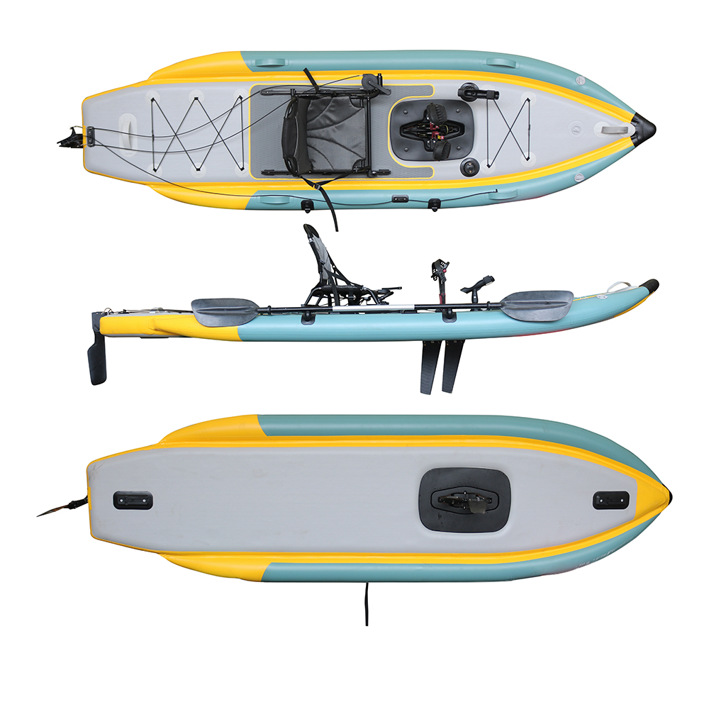 Fishing Kayak Sit On Top - Kayak Lipat Tiup PVC Sistem Pedal