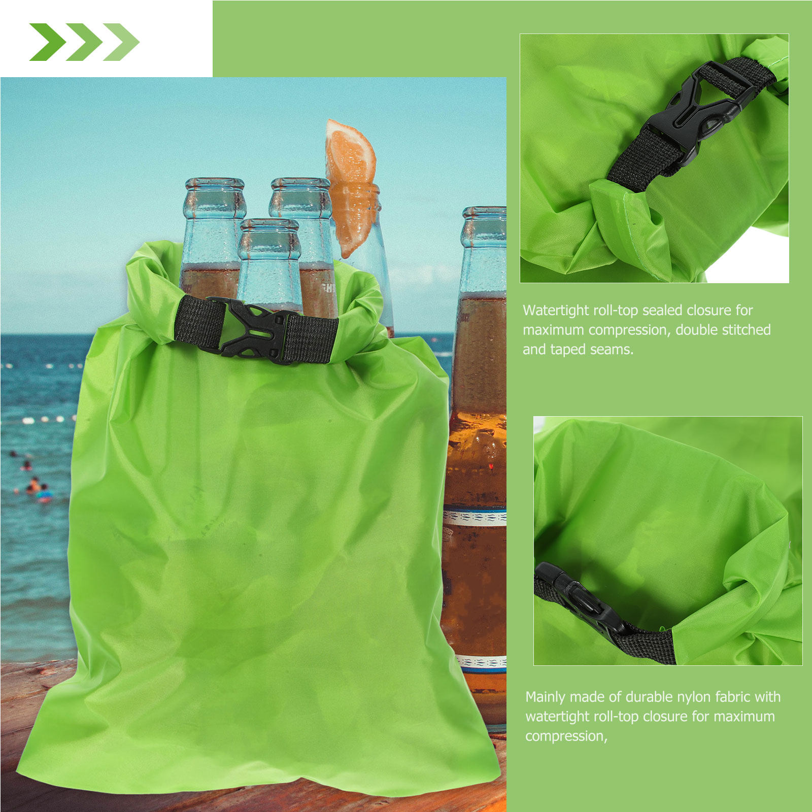 Fishing Kayak Storage Bag - 3Pcs Tas Penyimpanan Tahan Air untuk