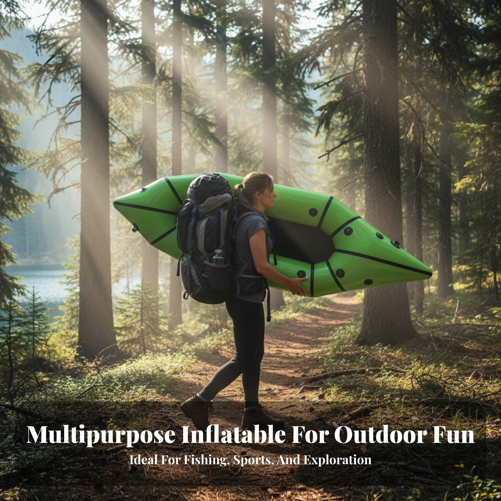 Perahu Kayak Tiup 1 Orang, Per - Fishing Kayak Inflatable ulasan dan harga